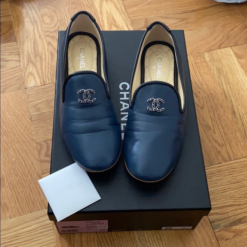 Chanel smoking slippers